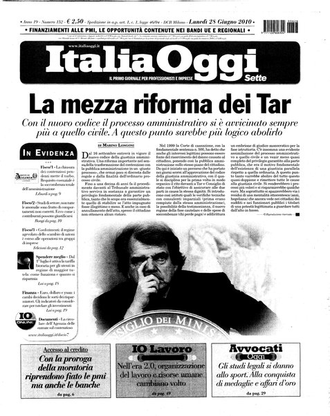 Italia oggi : quotidiano di economia finanza e politica